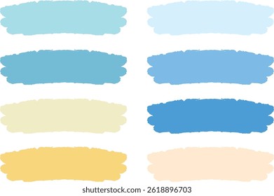 verão marinhas cores abstrata criativa pincel traçados conjunto