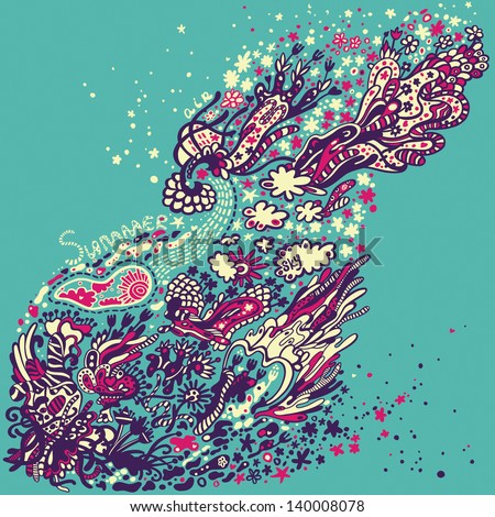 Summer. Marvelous pun and scribble