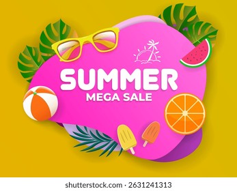 summer mega sale banner design template