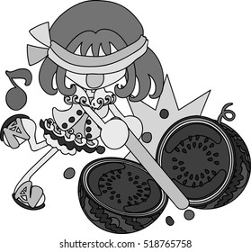 Summer memories and watermelon splitting game