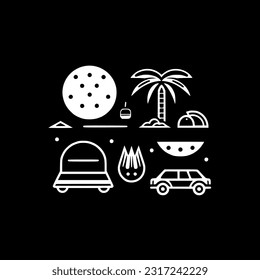 Summer - Minimalist and Flat Logo - Vector illustration