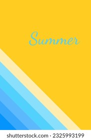 Summer minimalistic poster concept. Trendy cover template. Perfect background for posters, cover art, flyer, banner. Vector illustration