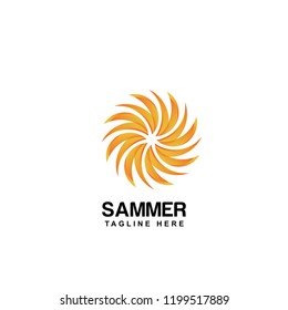 summer modern logo template
