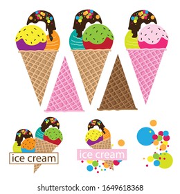 Summer mood ice cream cone