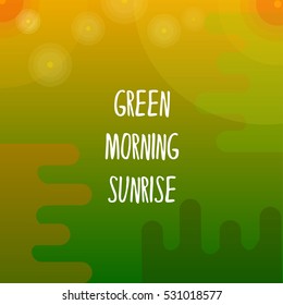 Summer morning abstract background, flat modern cartoon illustration