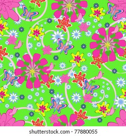 summer motives seamless background pattern