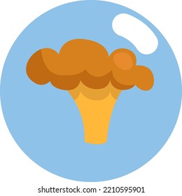 Summer mushroom, illustration, vector on white background.