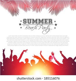 Summer Music Background - Vector with place for your text