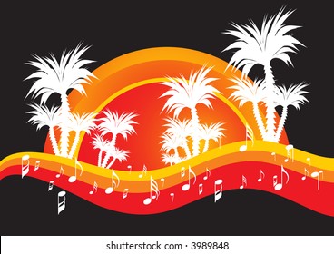 Summer music rhythm abstract illustration
