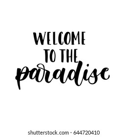 Summer in my heart. Creative and unique lettering for the hot summer season. Vector illustration. For cards, posters, banners.