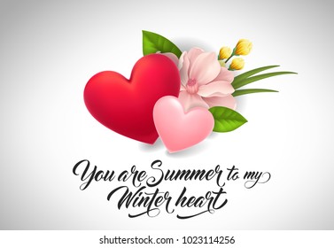 Summer to My Winter Heart Lettering