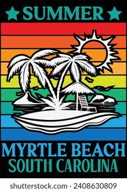 
Summer Myrtle Beach South Carolina eps cut file for cutting machine