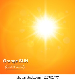 Summer natural  background with vector sun.