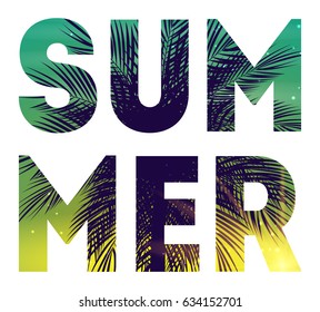 Summer Natural Placard, Poster, Flyer or Invitation Background with Frame Vector Illustration