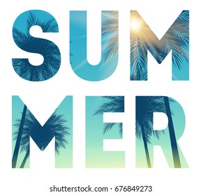 Summer Natural Placard, Poster, Flyer or Invitation Background Vector Illustration EPS10
