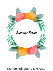 Sommer-Naturdekorationsrahmen