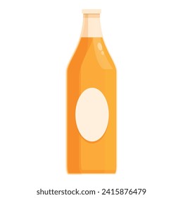 Summer nature fruit drink icon cartoon vector. Apple cider. Press punch