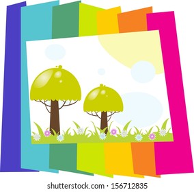 Summer nature wood