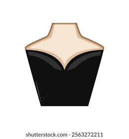 summer neckline dress cartoon. winter spring, autumn v, neck scoop summer neckline dress sign. isolated symbol vector illustration