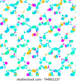 Summer neon memphis 80x background with dots texture. Minimal printable journaling card, creative card, art print, minimal label design for banner, poster, flyer.