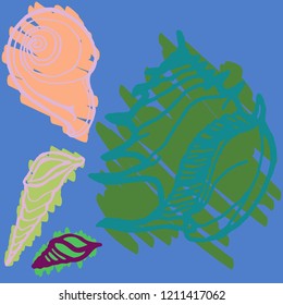 Summer new kit animal shell multicolor sea.