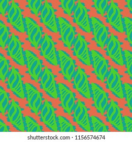 Summer new multicolor sea shell abstract seamless background.