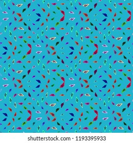 Summer new multicolor sea shell abstract seamless background.