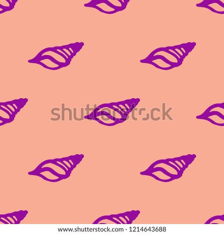 Summer new multicolored sea shell abstract seamless background.
