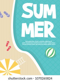 Summer night beach party poster