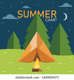 acampada nocturna de verano