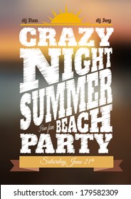 Summer night party poster