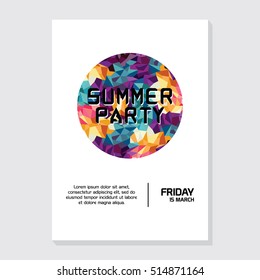 Summer Night Party Vector Flyer Template