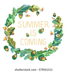 summer oak wreath