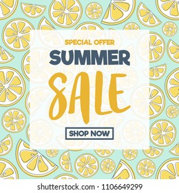 Summer Offer Poster Sale Hand Drawn Stock Vector (Royalty Free ...