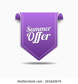 Summer Offers Purple Vector Icon Design