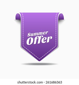 Summer Offers Purple Vector Icon Design