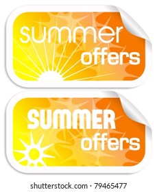 summer offers, stickers