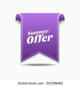 Summer Offers Violet Vector Icon Design
