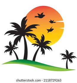 summer on the beach icon vector illustration