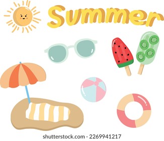 
Summer on the beach sun ice cream