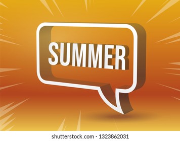 Summer on Speech bubble