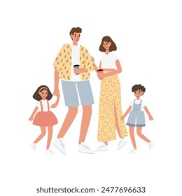 Summer open-air festival set, music concert in park clipart, singer and musicians playing instruments on stage, people dancing, enjoying food and drink, having fun vector illustrations
