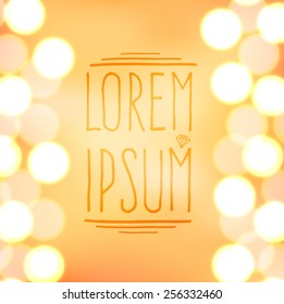 Summer orange background with place for text