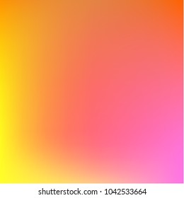 Summer orange holographic background. Vibrant blur iridescent design. Foil neon trendy rainbow banner. Pastel future element. Modern gradient cover. Foil holographic design. Bright soft gradient color