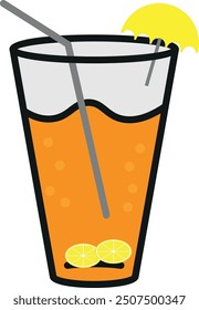Summer Orange Juice is an icon that depicts a refreshing orange drink, combining summer nuances.