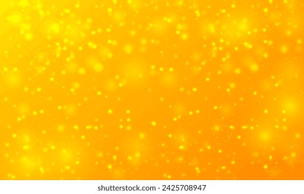 Summer orange sparkling glitter bokeh background. abstract orange background with sparkles. Bokeh light effect background. Gold particles. Gold dust. Magic defocused glitter sparkles. Vector EPS10.