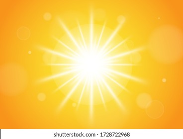 summer orange sunlight background. illustration vector.