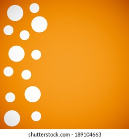 summer orange and white circle pattern background (vector)
