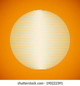 summer orange with white scribble line pattern background(vector)