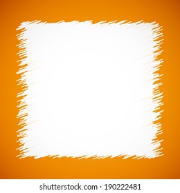 summer orange with white scribble line pattern background(vector)